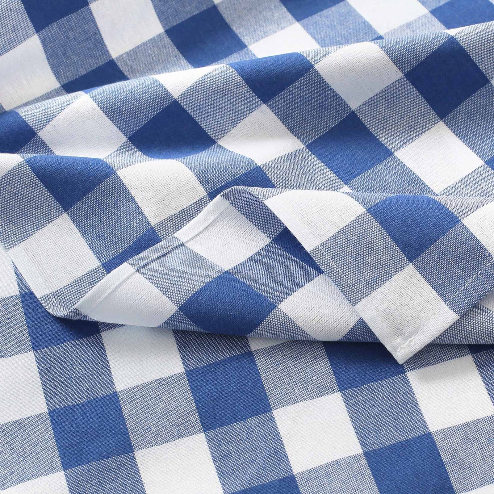 Keuken katoenen theedoek - Blauwe ruiten