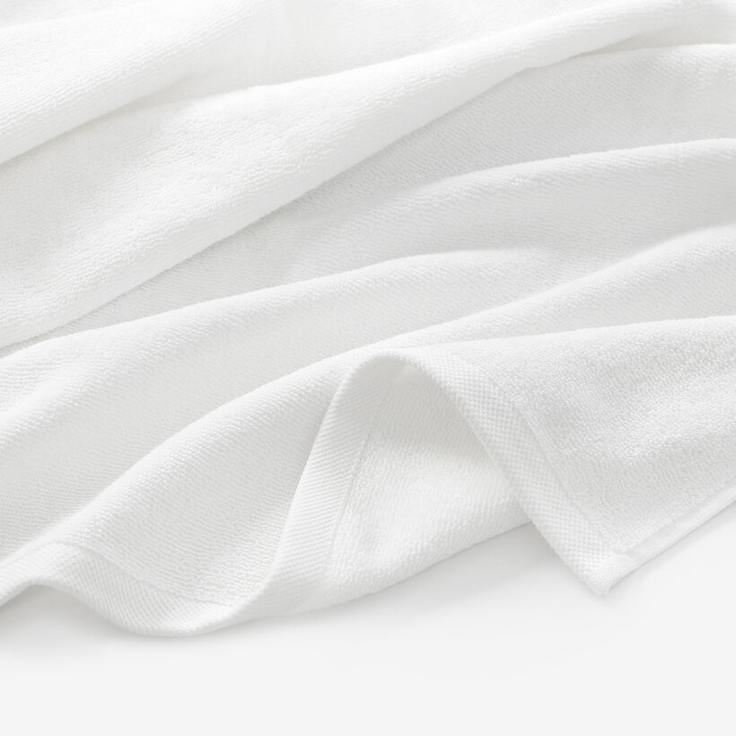 Katoenen badstof handdoek / badhanddoek Soft zonder boord - wit