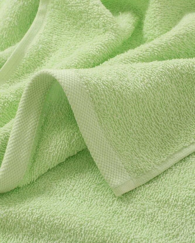Kinder badstof handdoek - Konijntje op groen