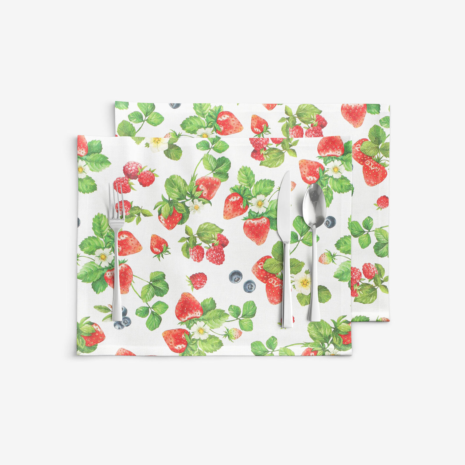 Placemat voor op tafel Valencia - Bosvruchten - set 2 stuks