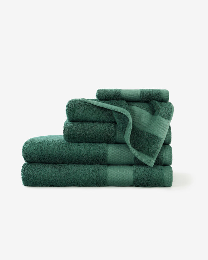 Bamboe handdoek/badhanddoek - smaragdgroen