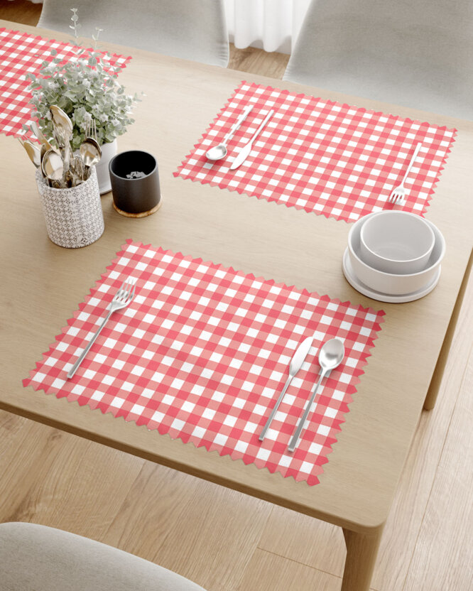 Teflon placemat - Rode ruitjes - set van 2 stuks
