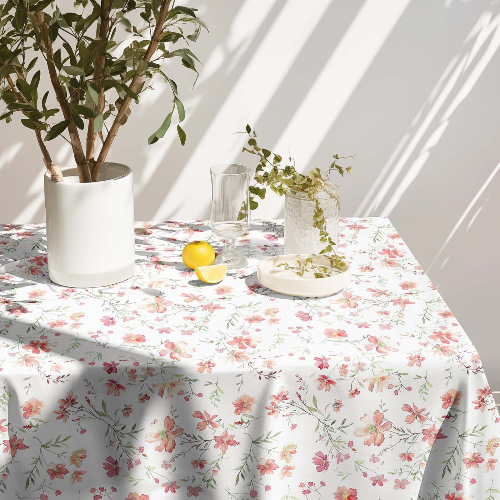 Hoekig tafelkleed Valencia - Veldbloemen