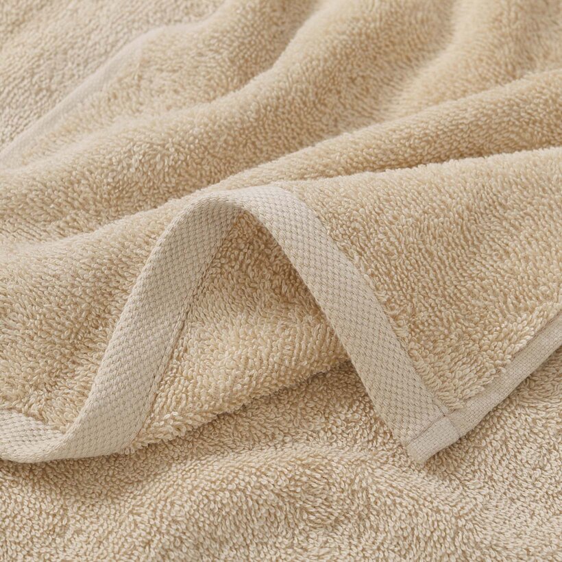 Kinder badstof handdoek - Pinguïn op beige