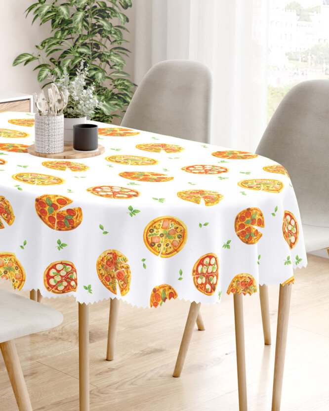 Ovaal teflon tafelkleed - Heerlijke pizza