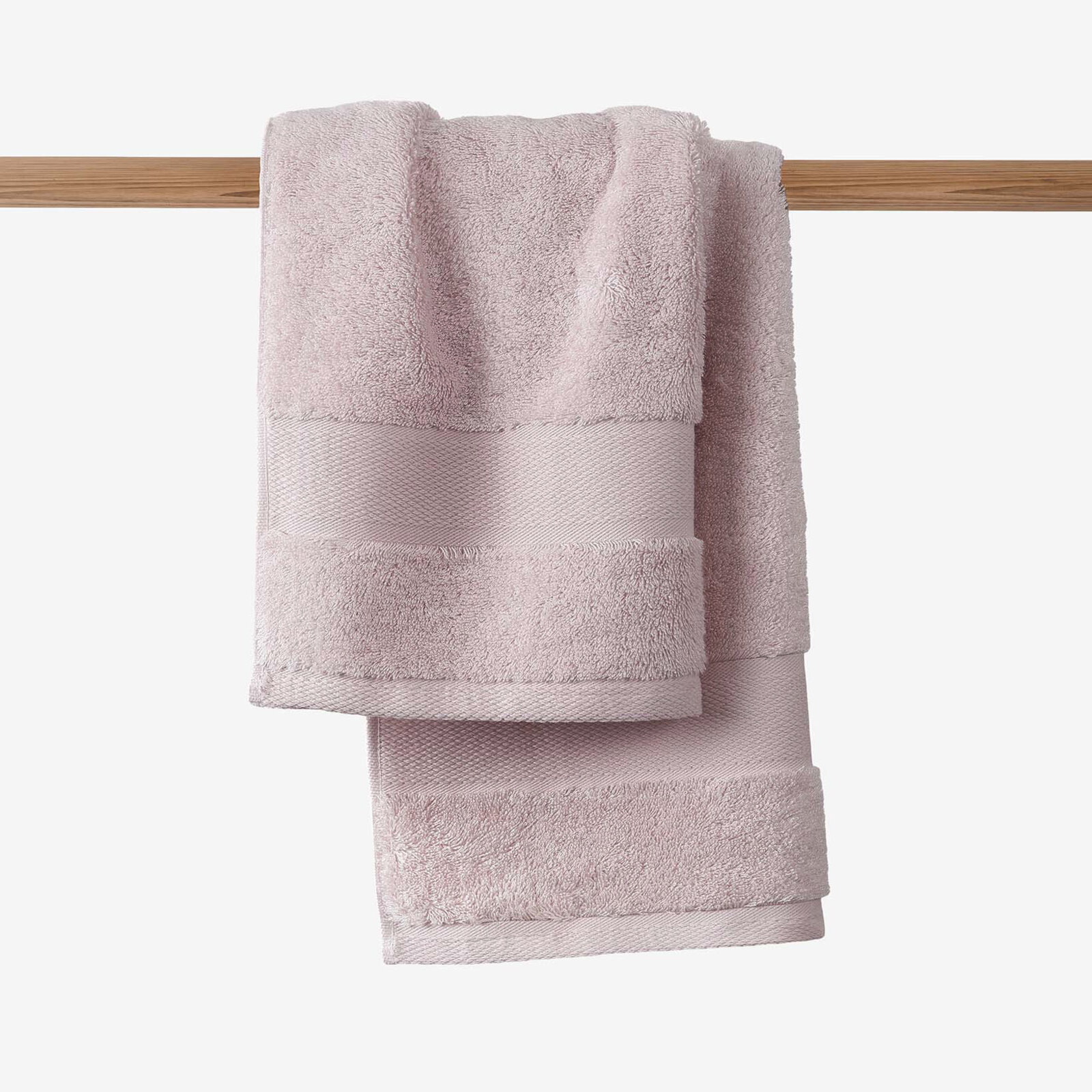 Bamboe handdoek/badhanddoek - oudroze