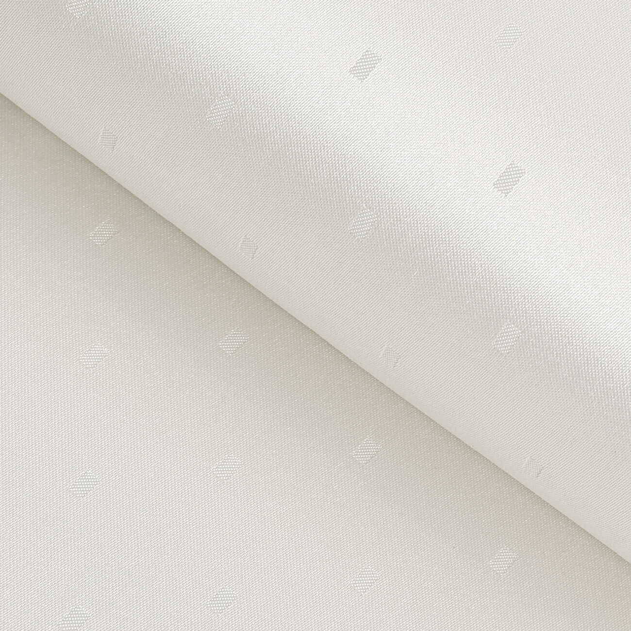Stof met tefloncoating voor tafelkleden - crème met glanzende rechthoekjes