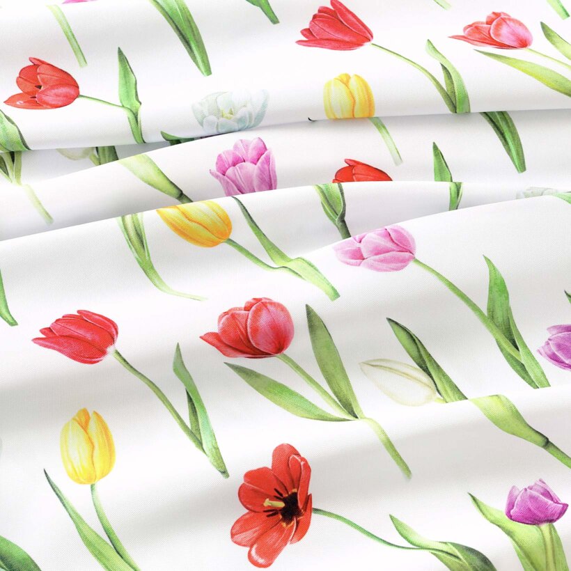 Rond teflon tafelkleed - Kleurrijke tulpen