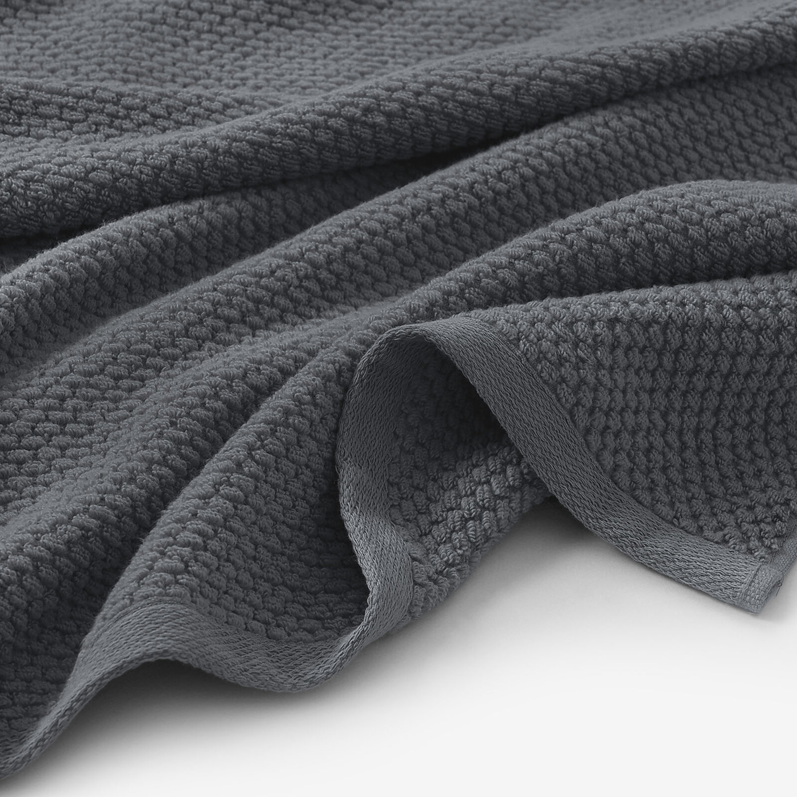 Katoenen badstof handdoek / badhanddoek Micro Pure - grafiet