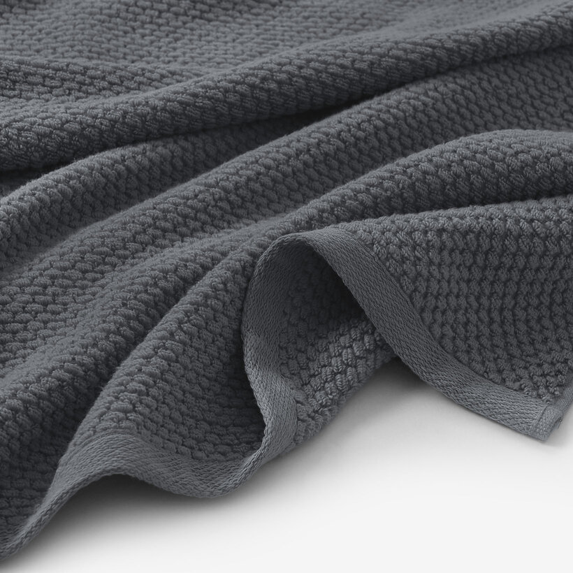 Katoenen badstof handdoek / badhanddoek Micro Pure - grafiet