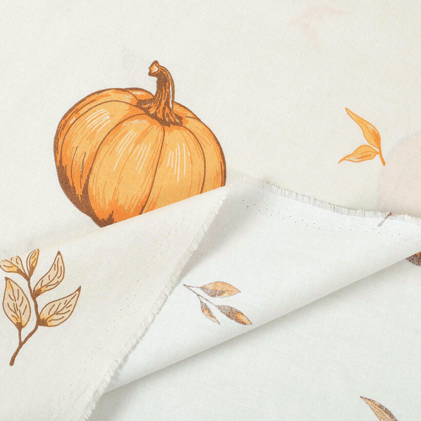 Katoen renforcé - Herfst pompoenen en blaadjes