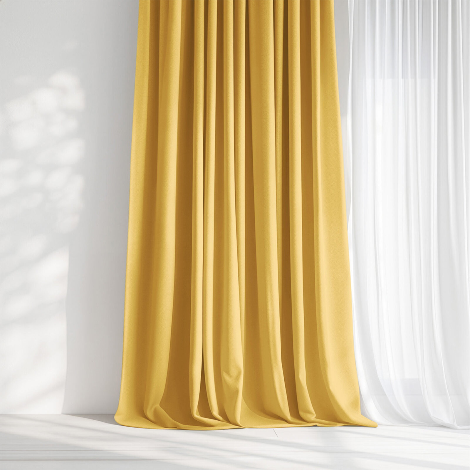 Decoratief gordijn Marbella - honinggeel