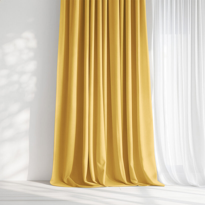 Decoratief gordijn Marbella - honinggeel