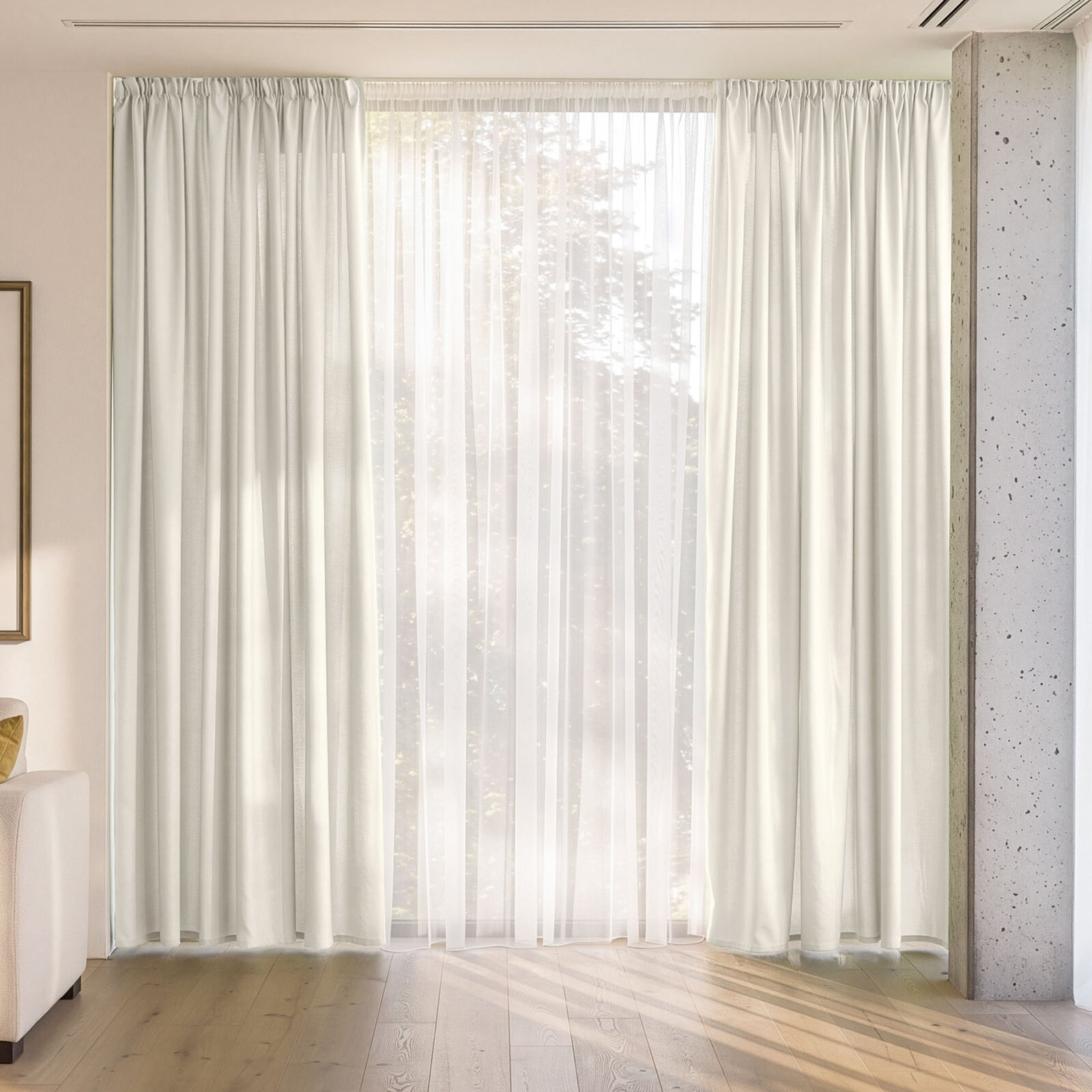 Decoratief gordijn Marbella - crème