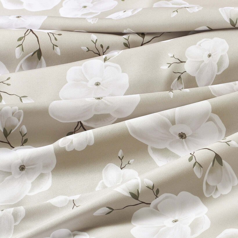 Tafelplacemat teflon - Witte bloemen - set 2st