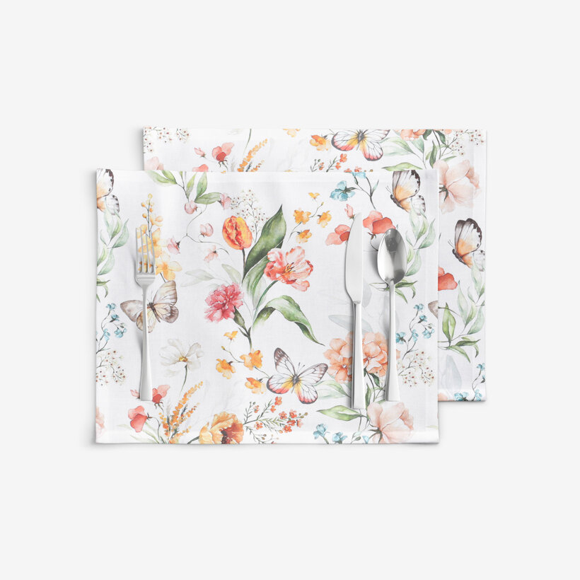 Placemat voor tafel Valencia - Vlinderweide - set 2 stuks