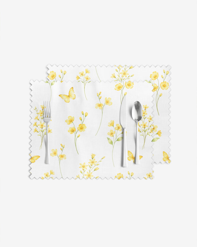 Placemat teflon - Gele weide - set van 2 stuks