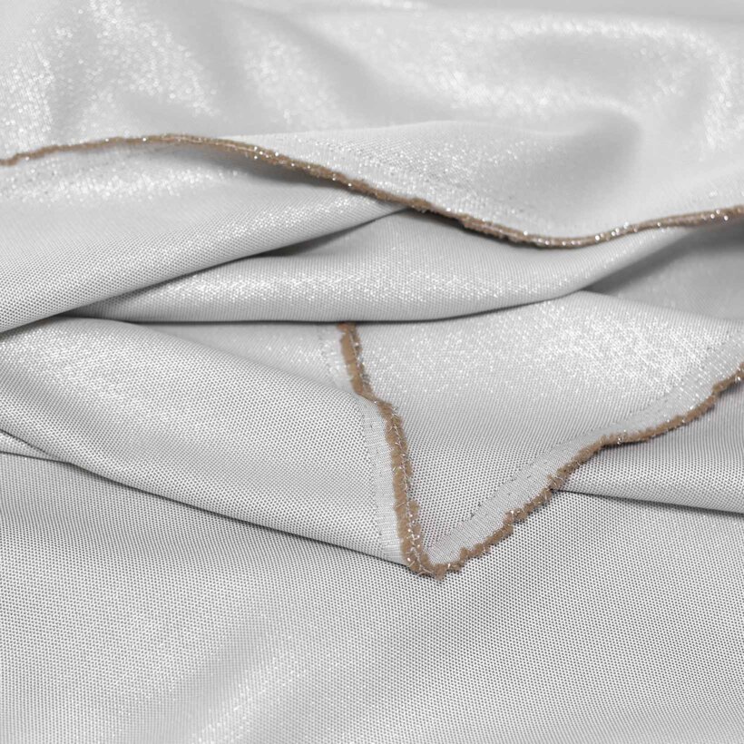 Decoratieve exclusieve stof - zilver met glitters