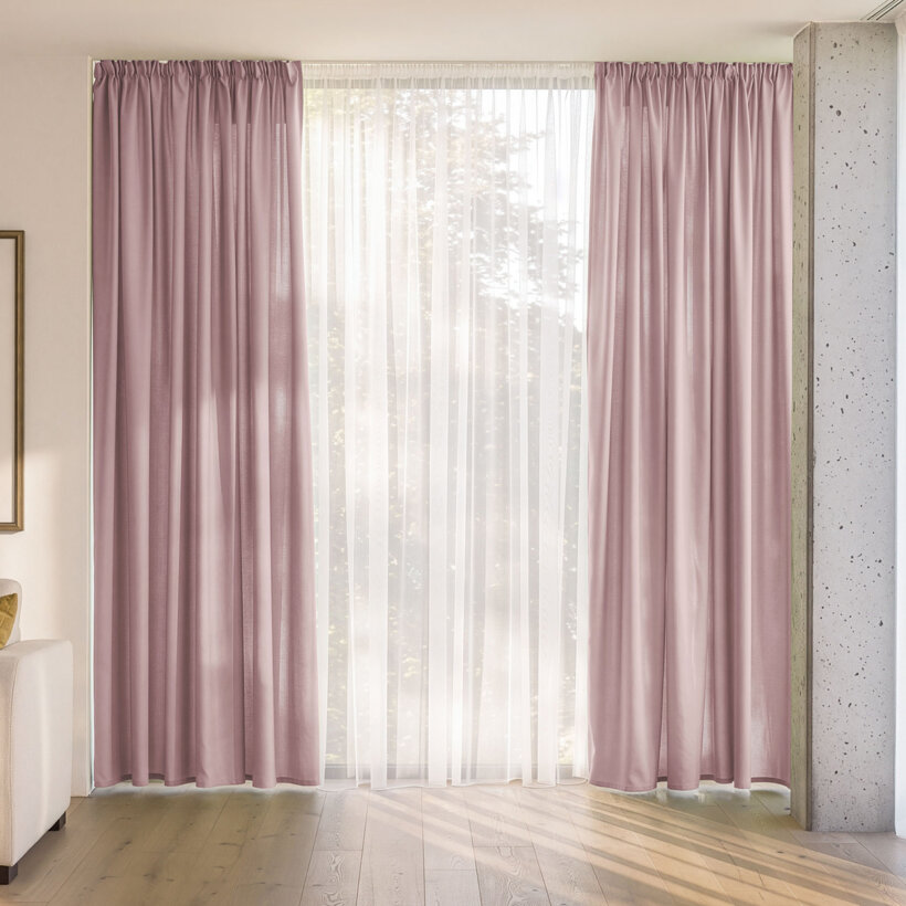 Decoratief gordijn Marbella - oudroze