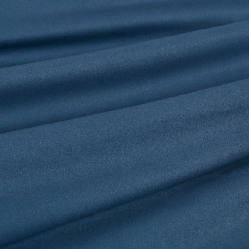 Rechthoekig tafelkleed 100% katoen renforcé - marineblauw