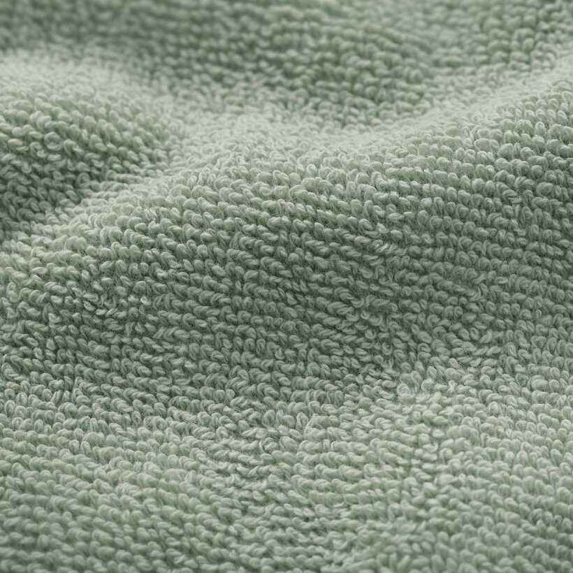 Katoenen badstof handdoek / badhanddoek Soft zonder boord - saliegroen