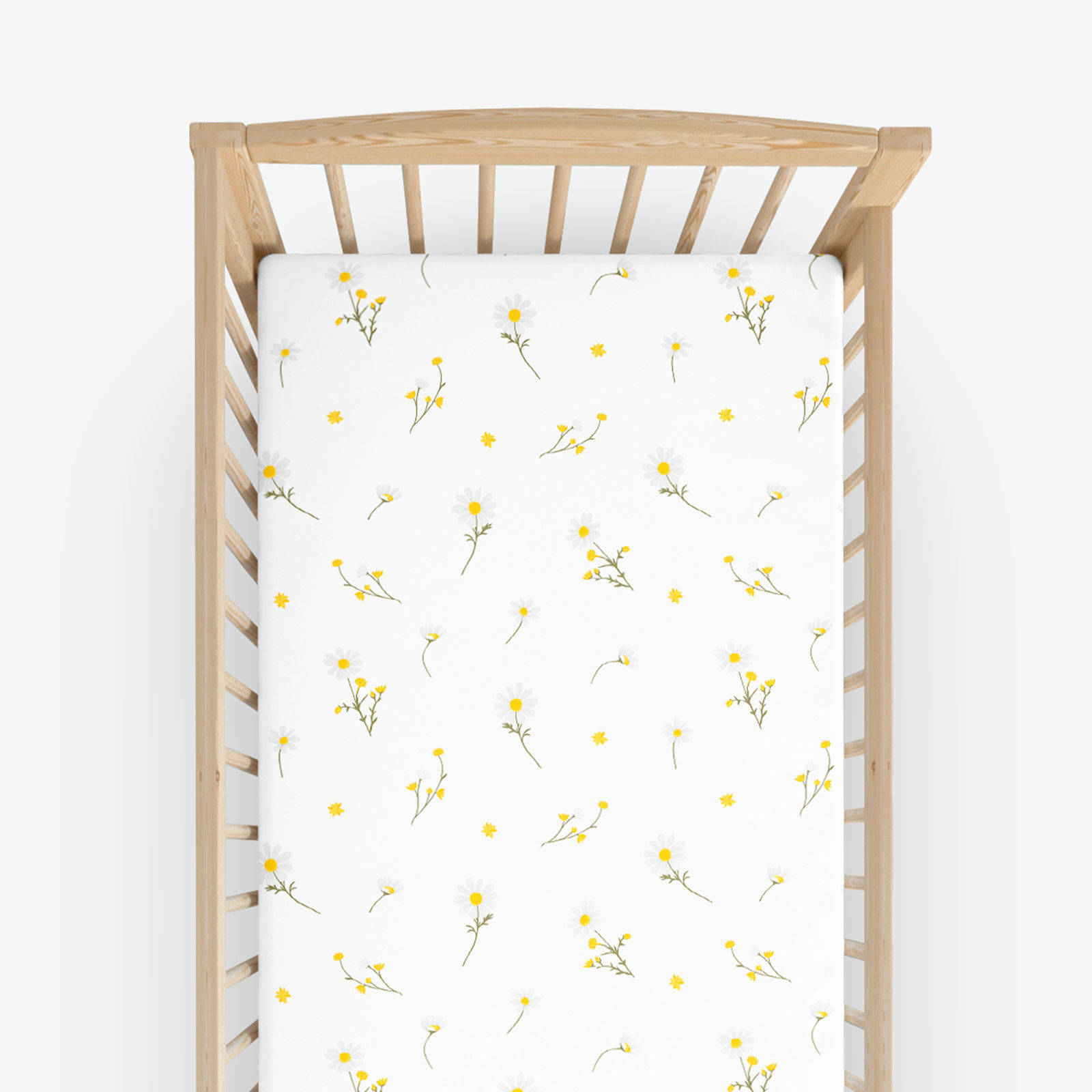 Katoenen hoeslaken voor een babybedje - Kamille