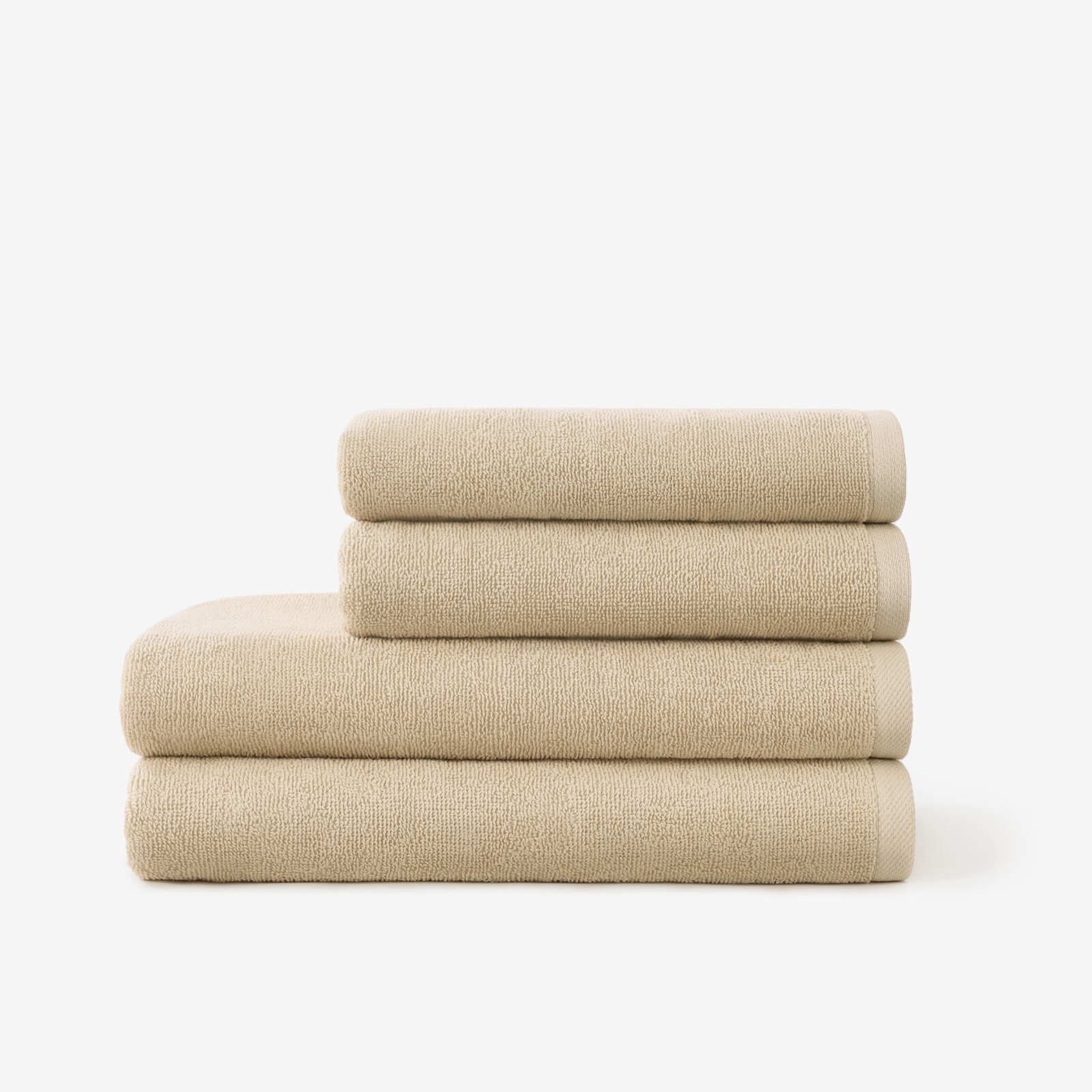 Katoenen badstof handdoek / badhanddoek Soft zonder boord - beige