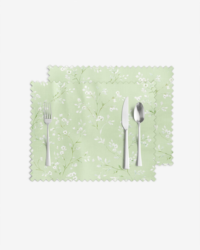 Tafelplacemat teflon - Jasmijn bloemen - set 2 stuks