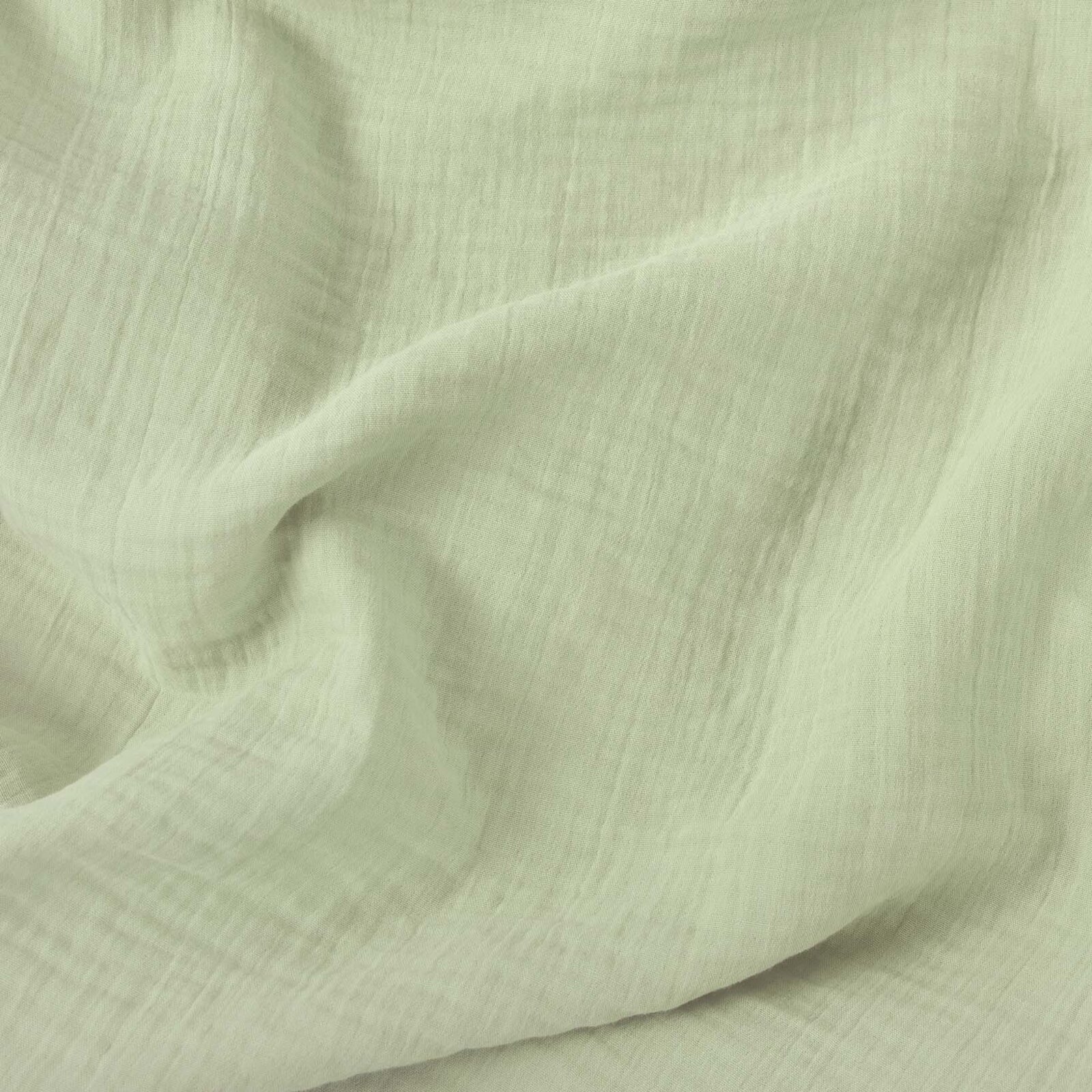 Mousseline stof - licht saliegroen