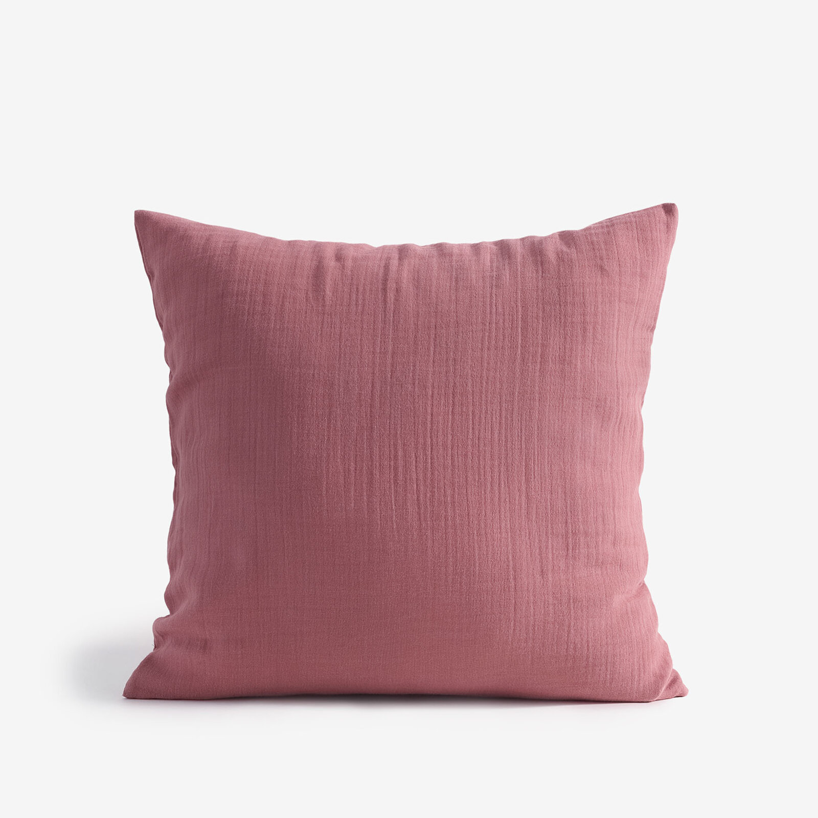 Mousseline kussensloop - pastel wijnrood