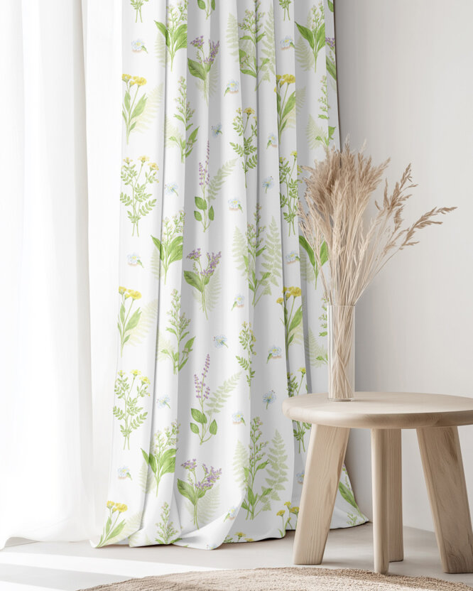 Decoratief gordijn Luca - Bosbloemen