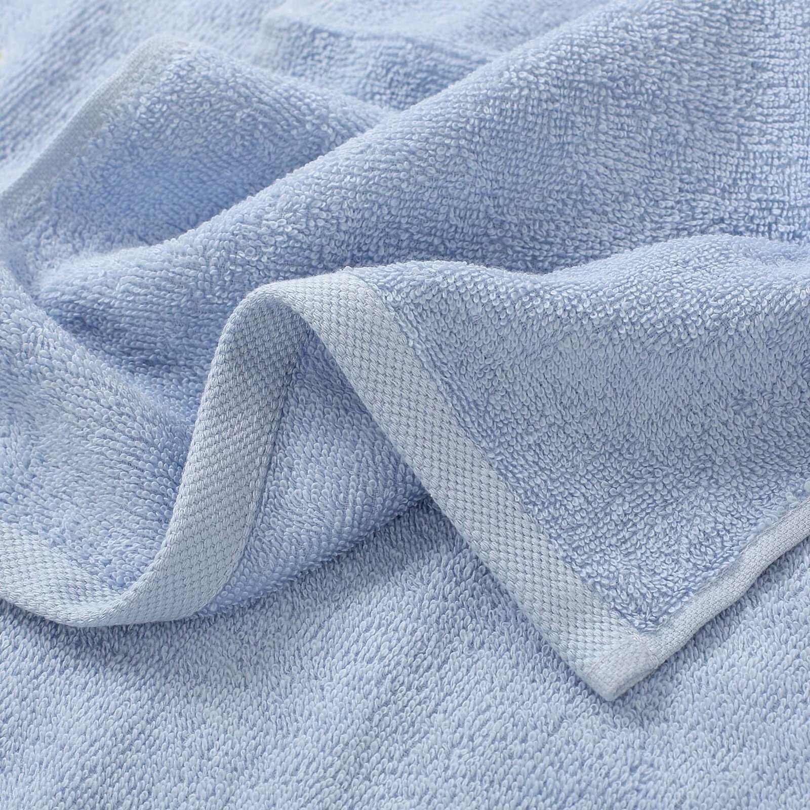 Kinder badstof handdoek - Autootje op blauw