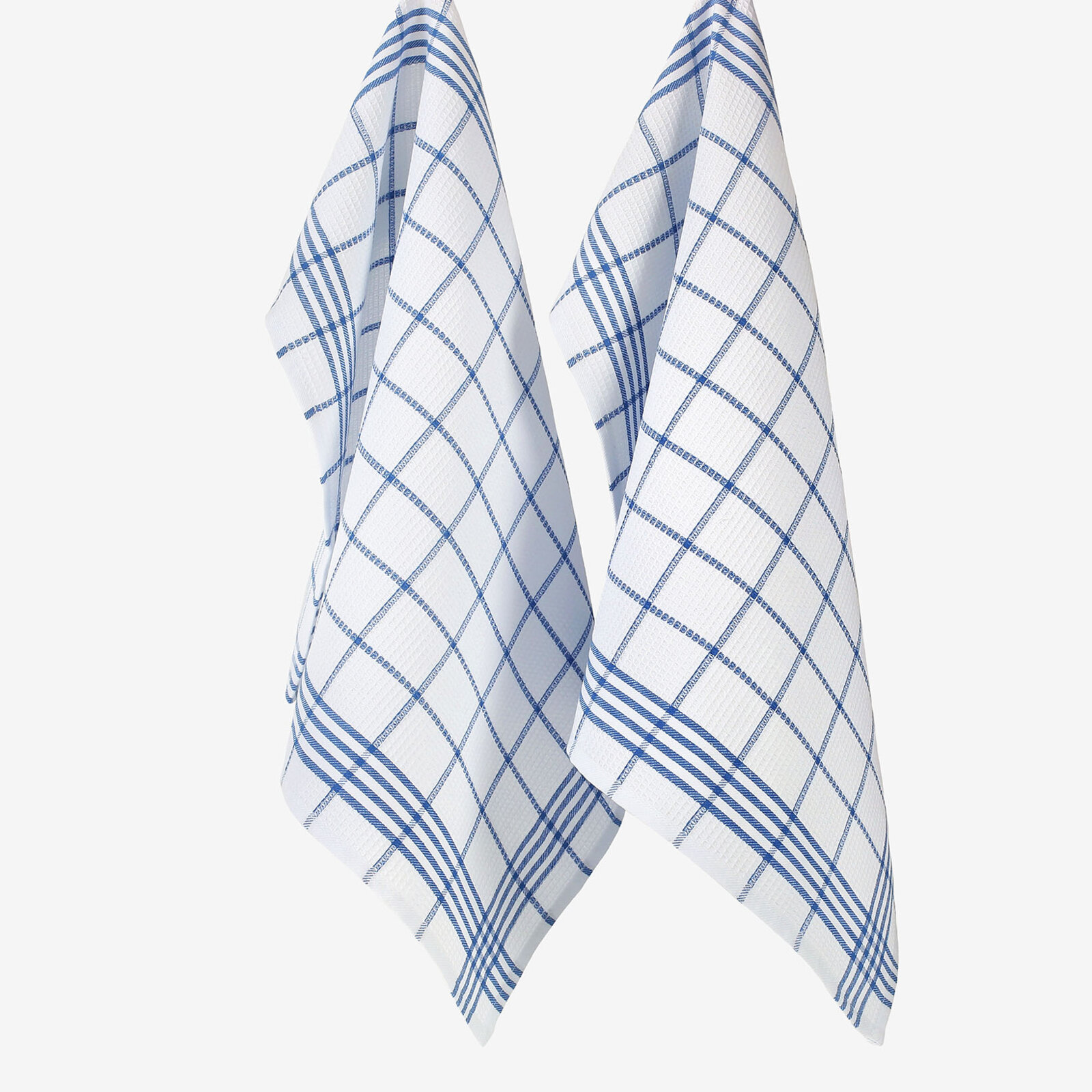 Keuken wafel theedoek - Blauwe streepjes