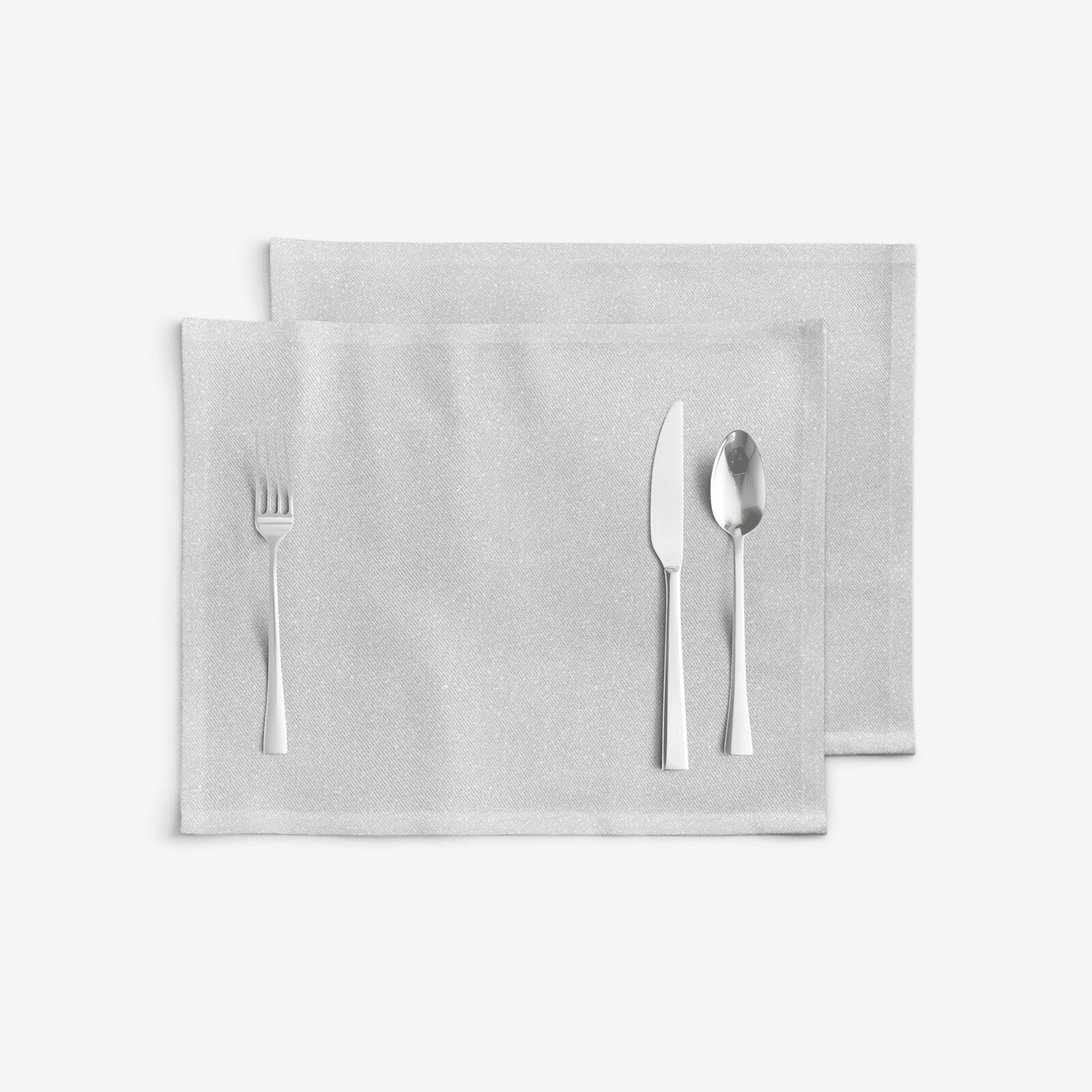 Exclusieve placemat voor de tafel - zilver met glitters - set 2st