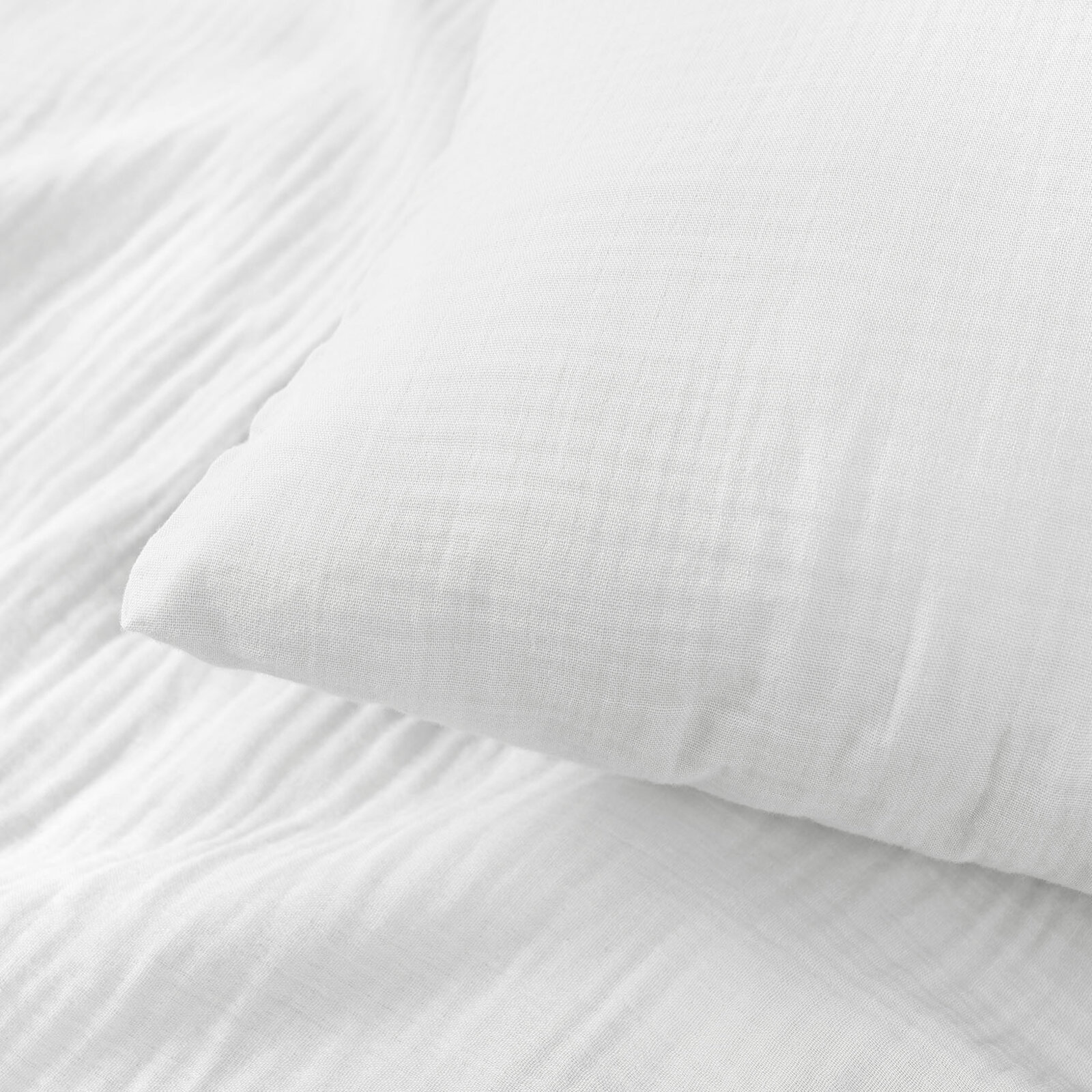 Mousseline kussensloop - wit