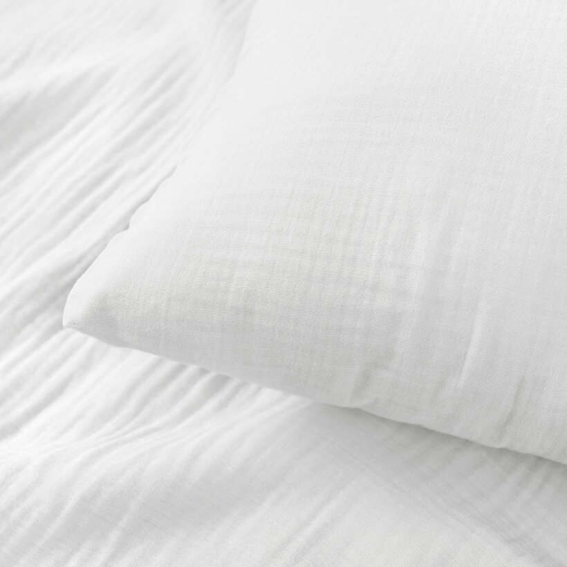 Mousseline kussensloop - wit