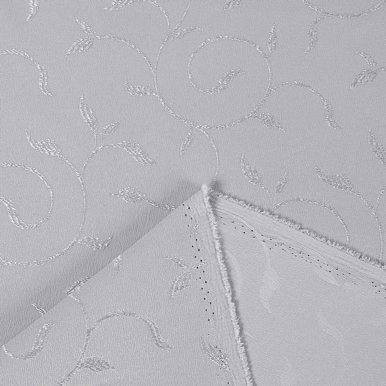 Stof met tefloncoating voor tafelkleden - grijs met grote ornamenten