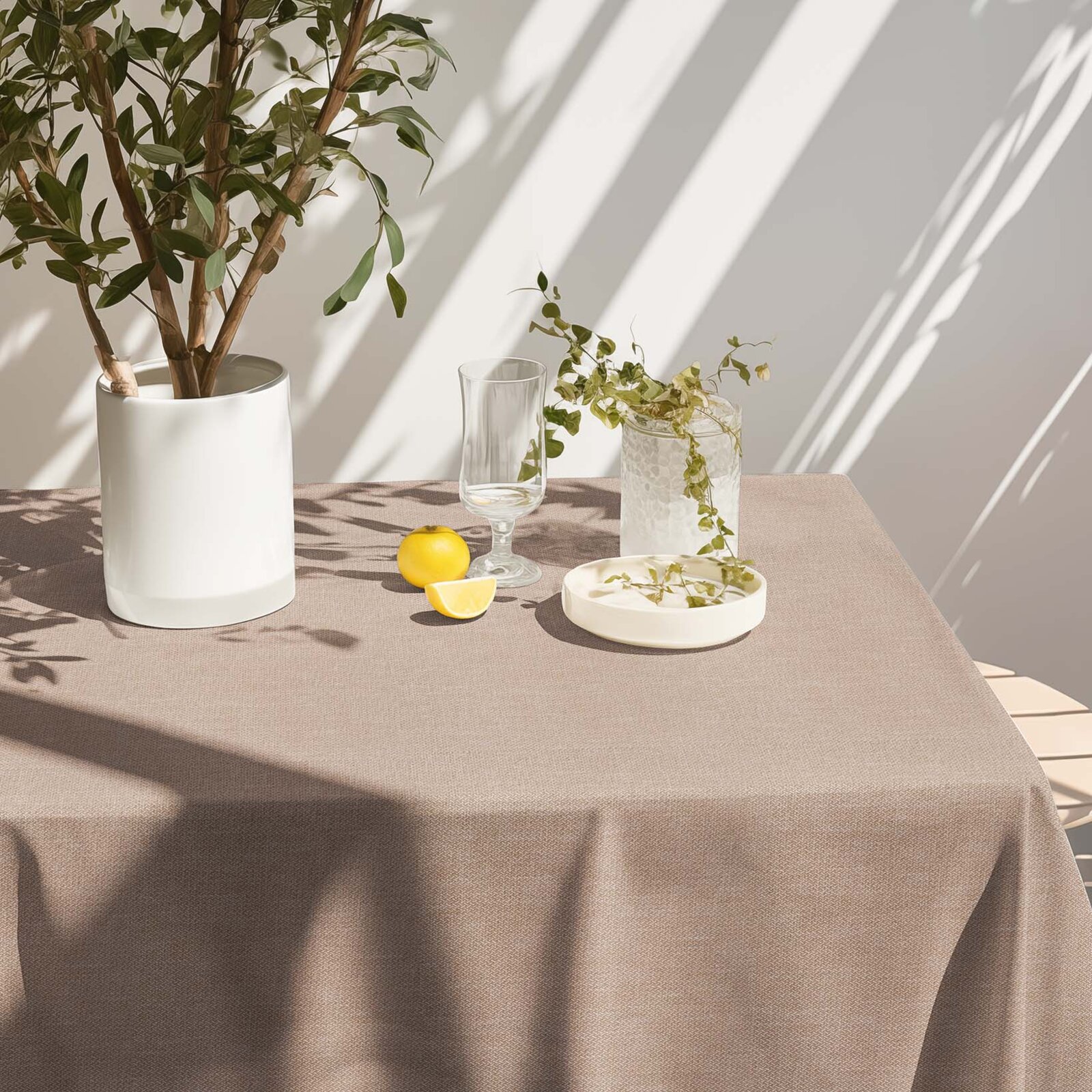 Rechthoekig tafelkleed Peru - latte
