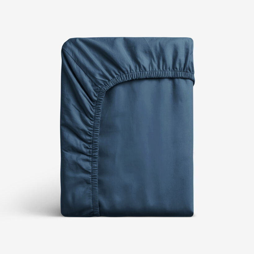 Katoenen hoeslaken - marineblauw
