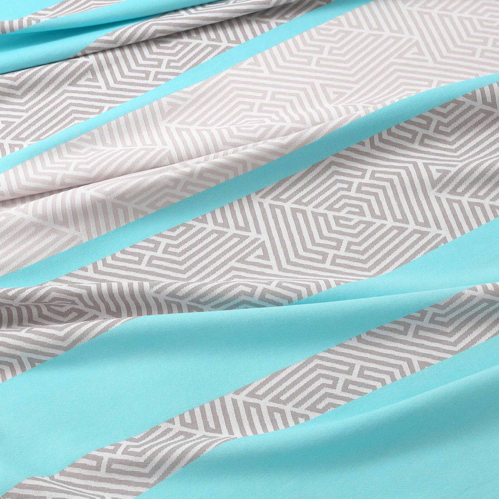 Lichte strandbadhanddoek - Mozaïek op turquoise
