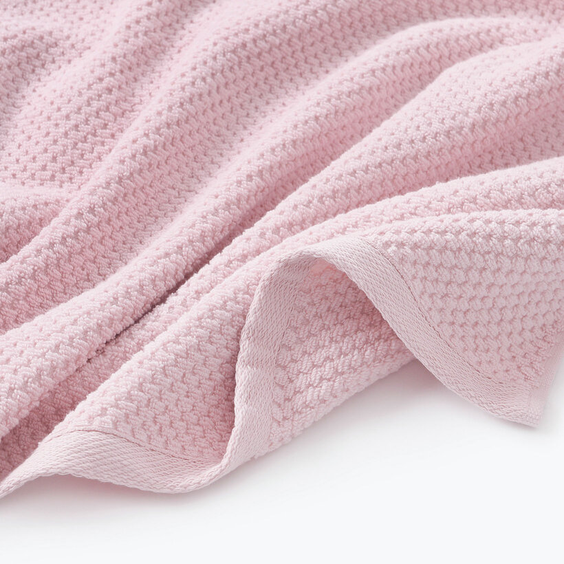 Katoenen badstof handdoek / badhanddoek Micro Pure - pastelroze
