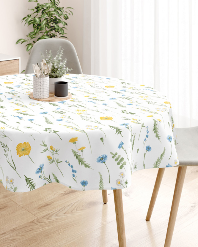 Rond tafelkleed 100% katoen renforcé - Tsjechische weide