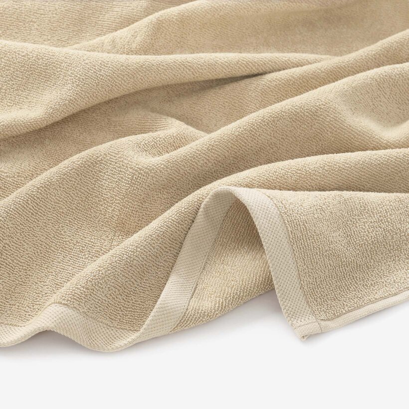 Katoenen badstof handdoek / badhanddoek Soft zonder boord - beige