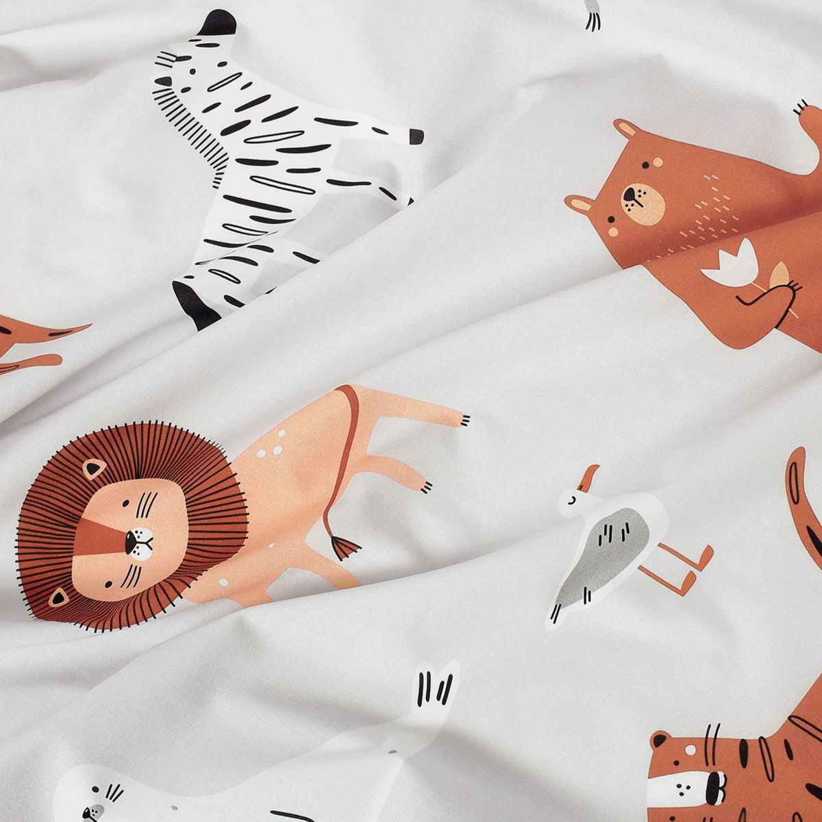 Katoenen kussensloop voor kinderen - Dierenwereld