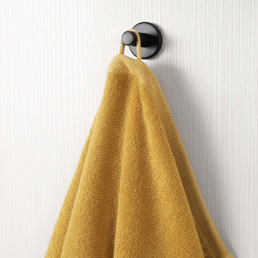 Katoenen badstof handdoek / badhanddoek Soft zonder boord - mosterdgeel
