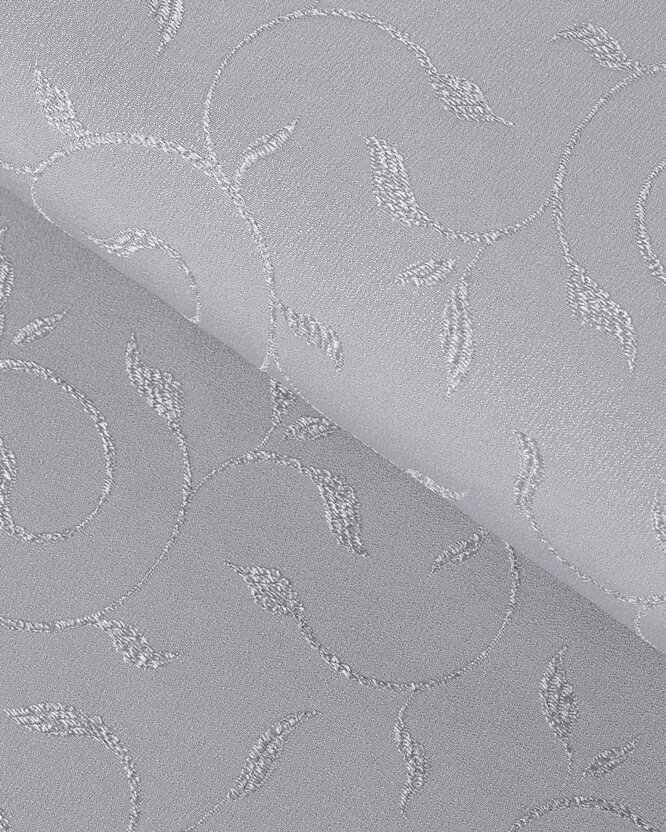Stof met tefloncoating voor tafelkleden - grijs met grote ornamenten