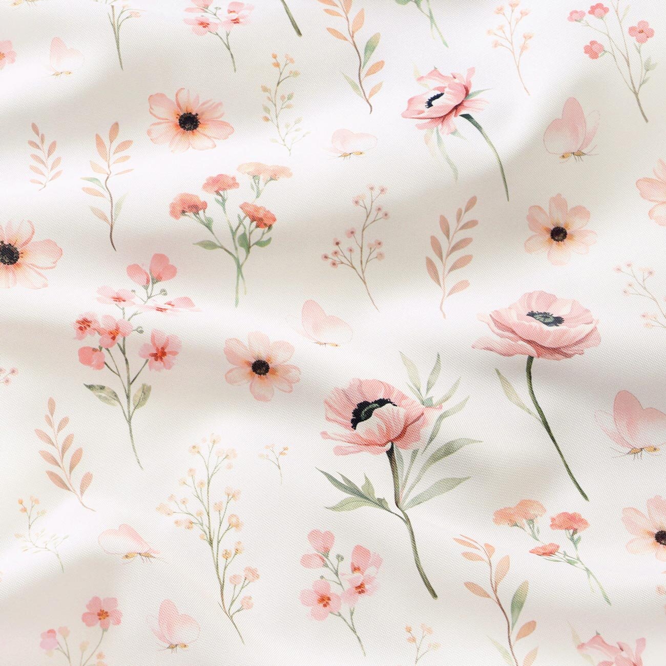 Rond teflon tafelkleed - Roze bloemen