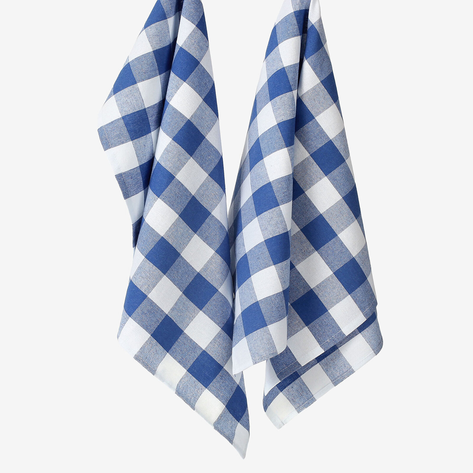 Keuken katoenen theedoek - Blauwe ruiten