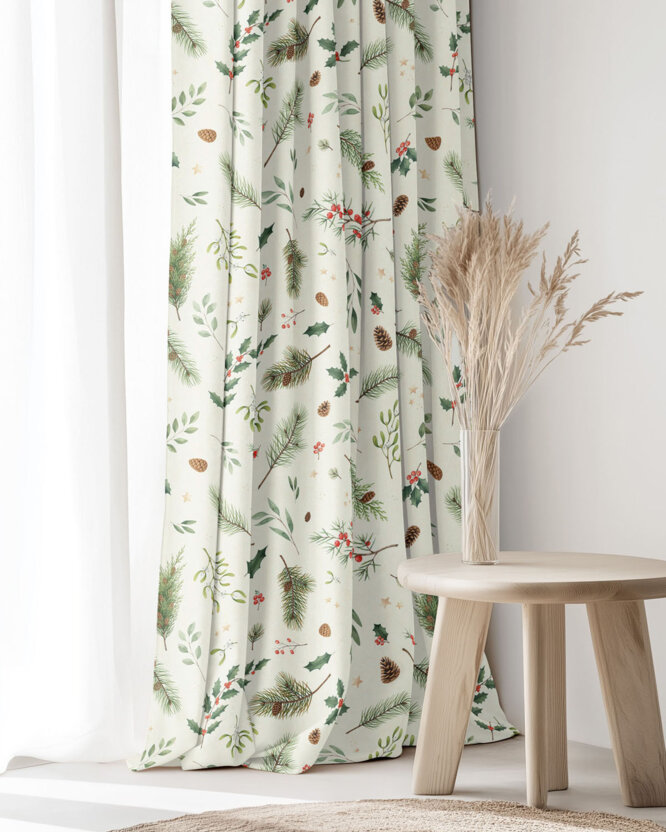 Decoratief gordijn Luca - Winters takjes