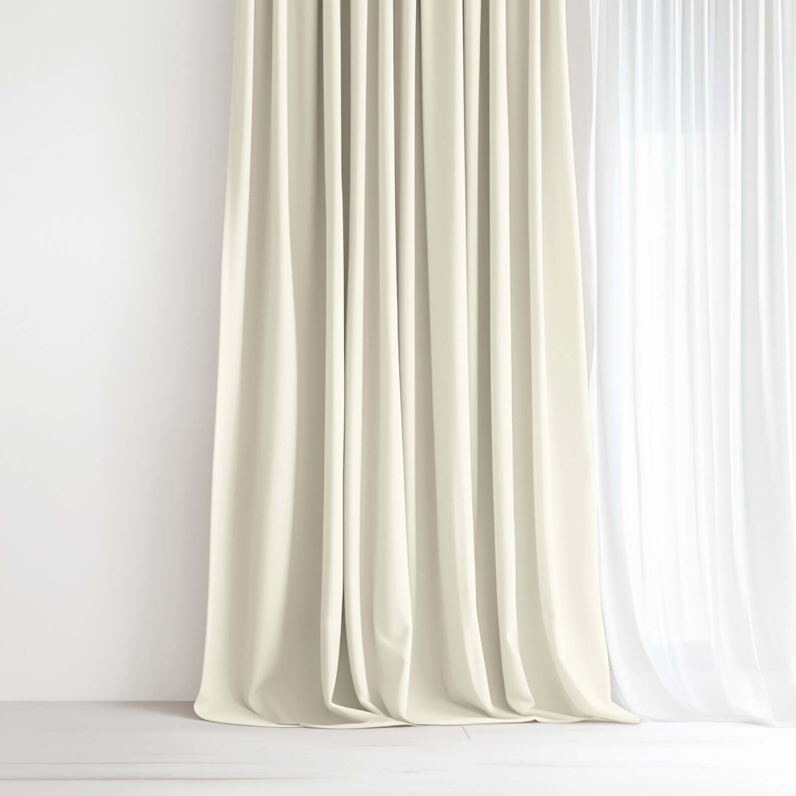 Decoratief gordijn Luca - crème